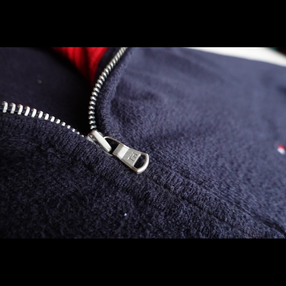 tommy hilfiger 1/4 zip sweater men large - Picture 3 of 6